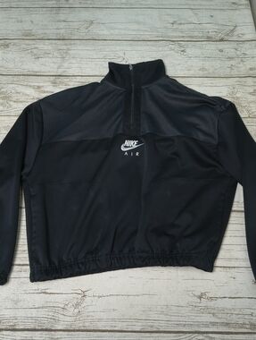 Nike Women's NSW Air Half-Zip jacket in black Size Small